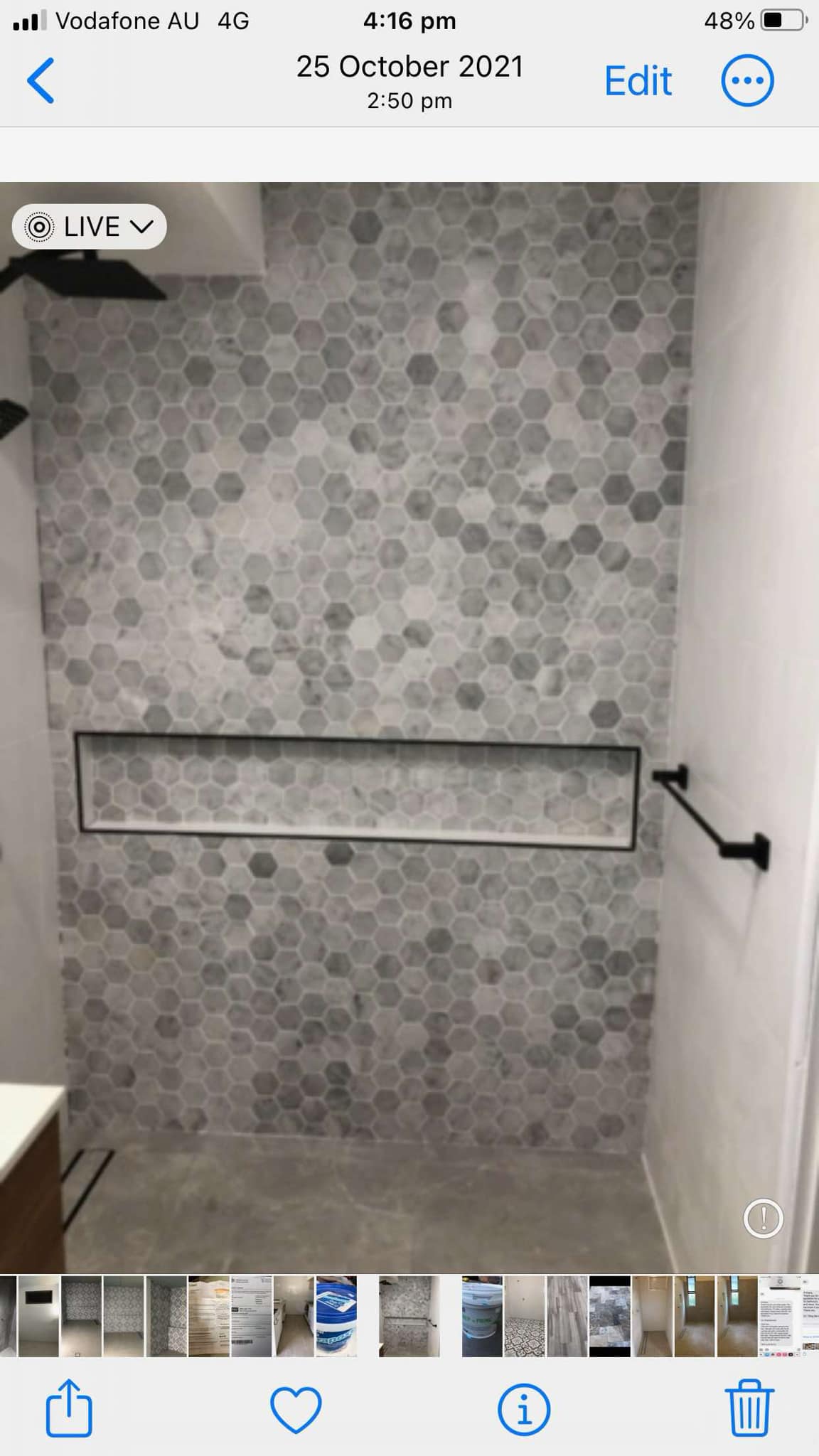 Bathroom tiling project